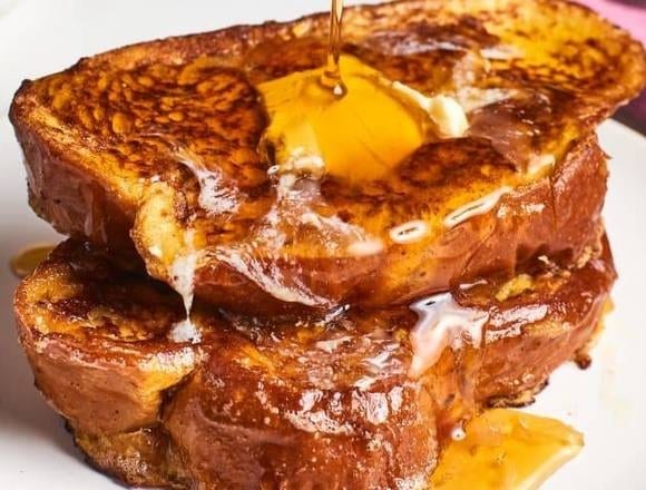 Traditional Challah French Toast.