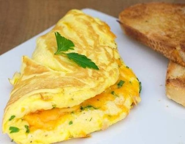 American cheese omelette.